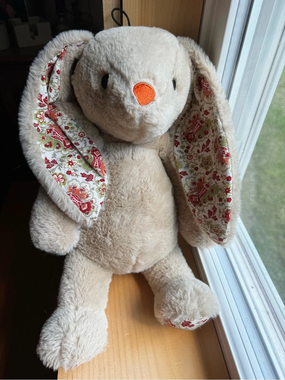 Never used-Squeaky Bunny with Crinkle Ears